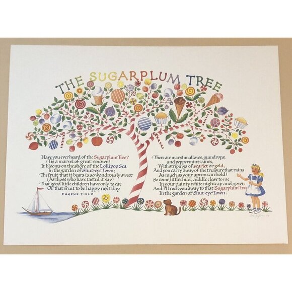 Rachel Joy Colvin Other - 20x15 Children's Nursery Calligraphy Art THE SUGARPLUM TREE by RACHEL JOY COLVIN